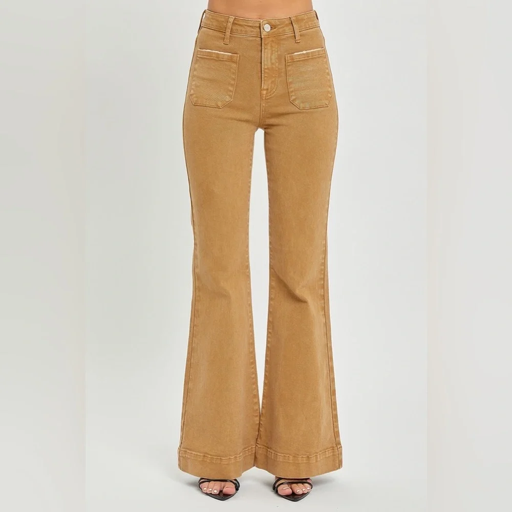 High Rise Patch Pocket Bell Bottom Jeans - Risen - Picture 6 of 6